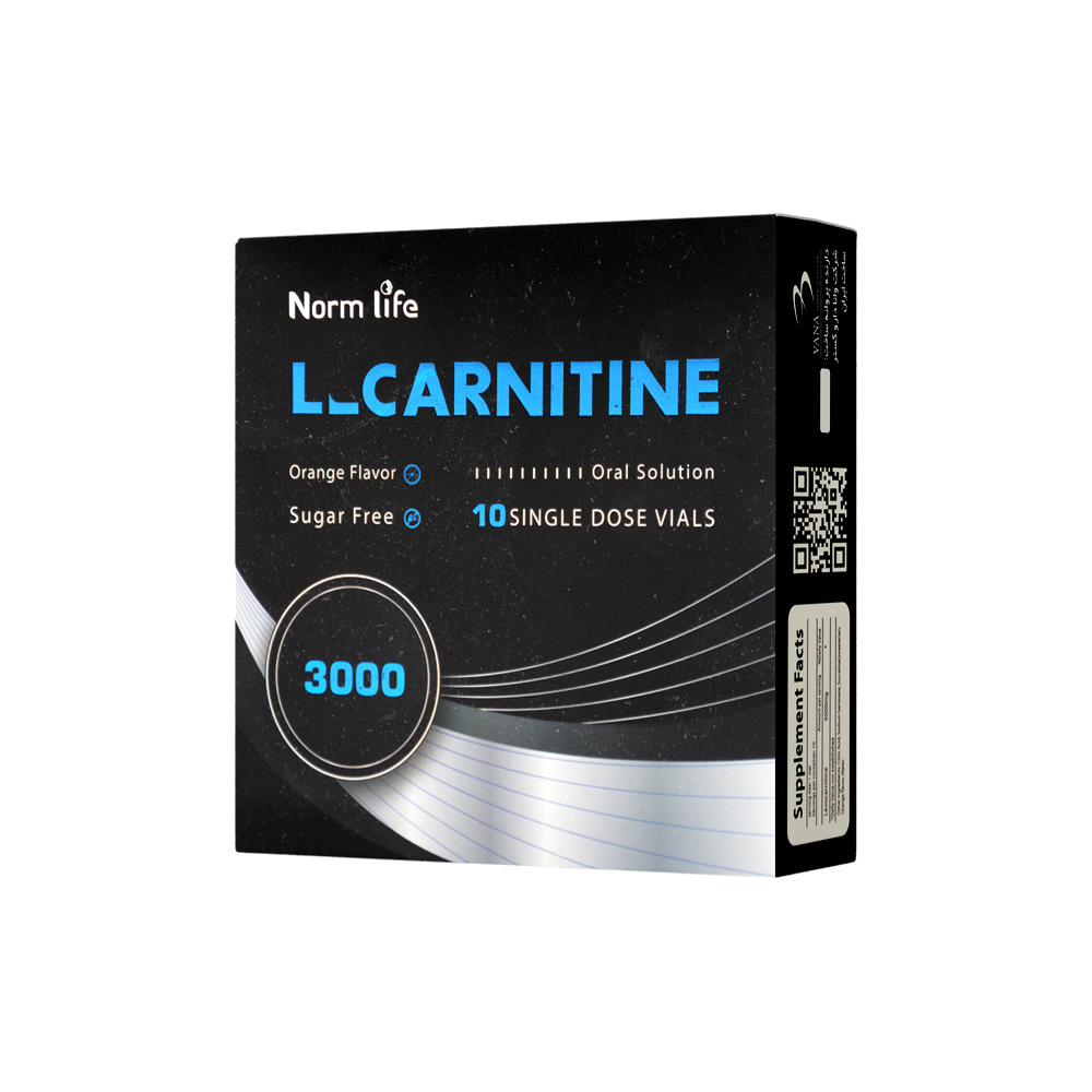 تصویر ویال ال کارنیتین 10 عددی نورم لایف 3000 mg